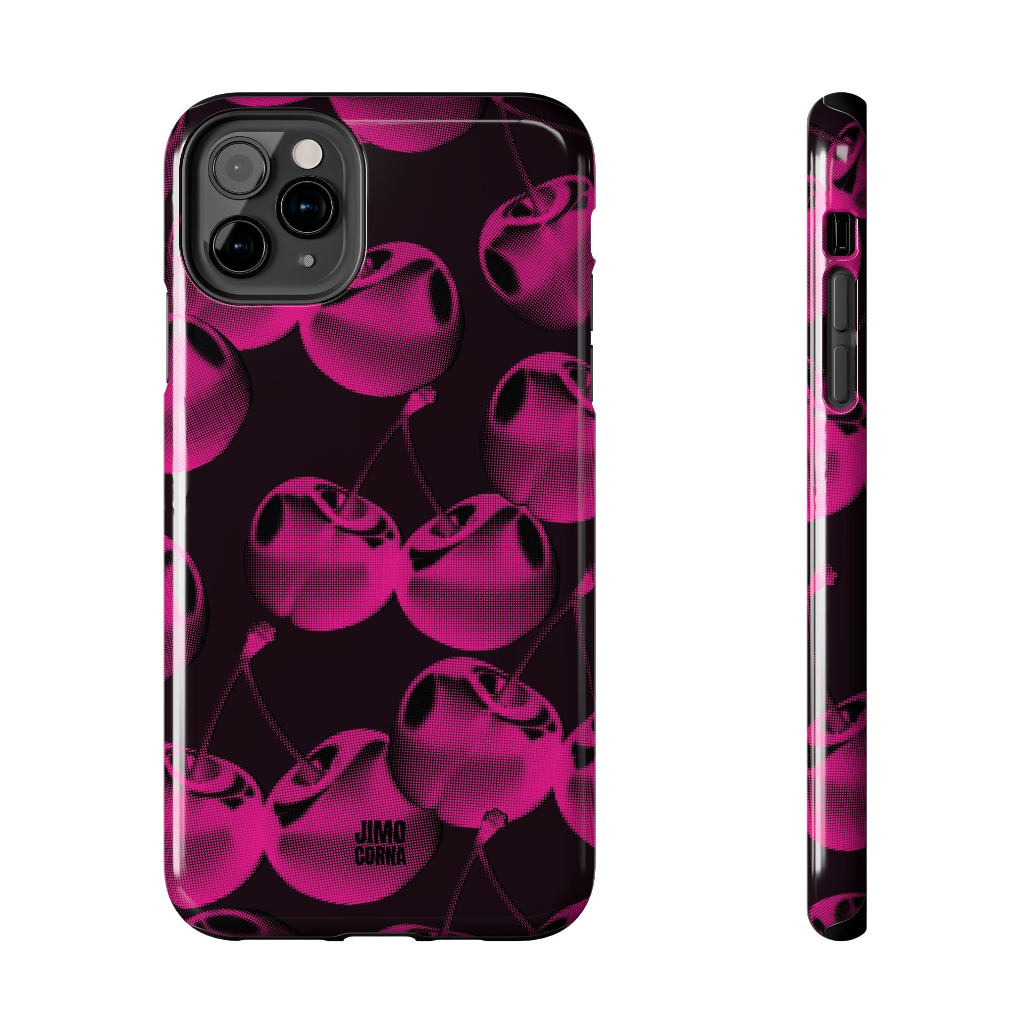 Hot Pink Retro Cherries