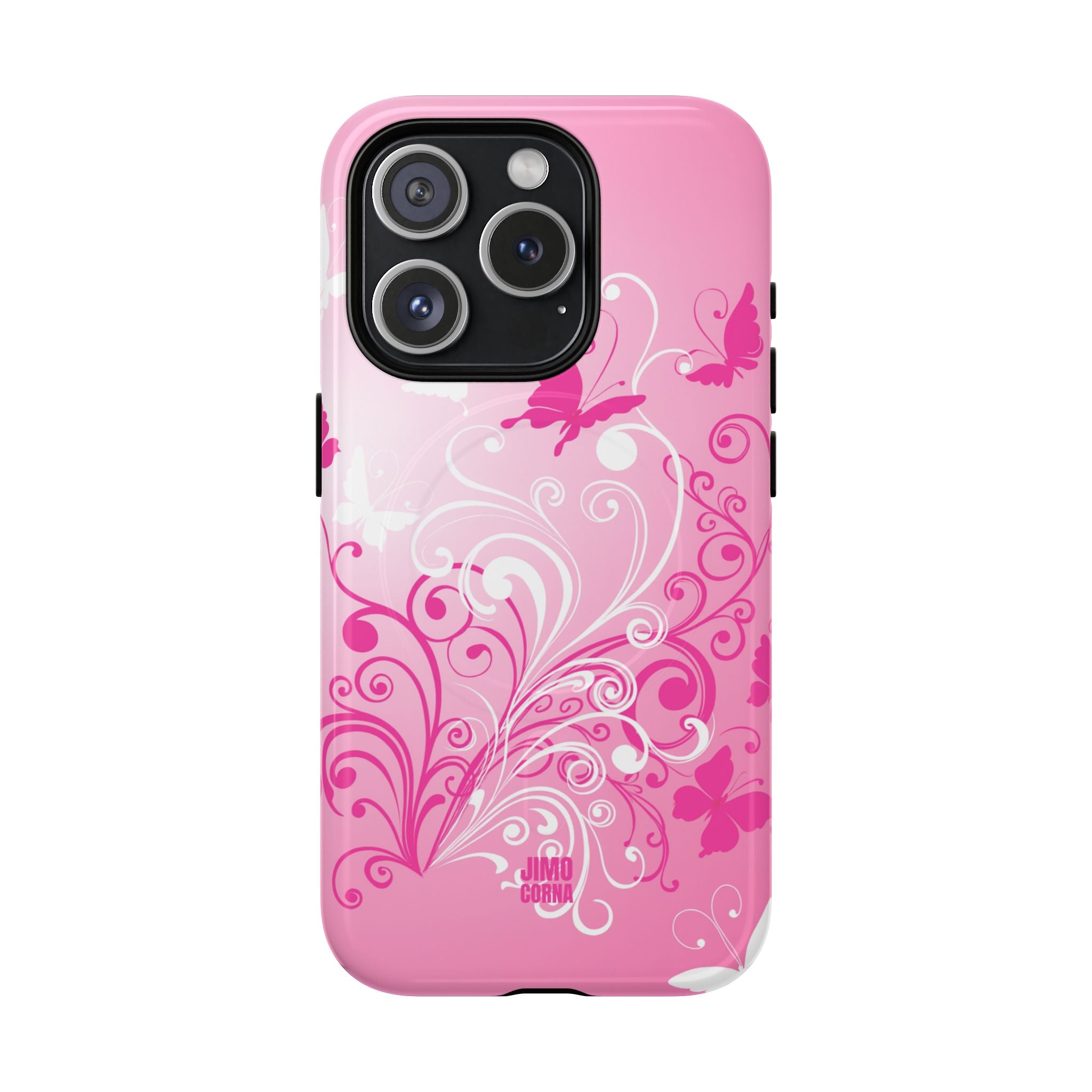 Pink Flutter Garden MagSafe iPhone Case