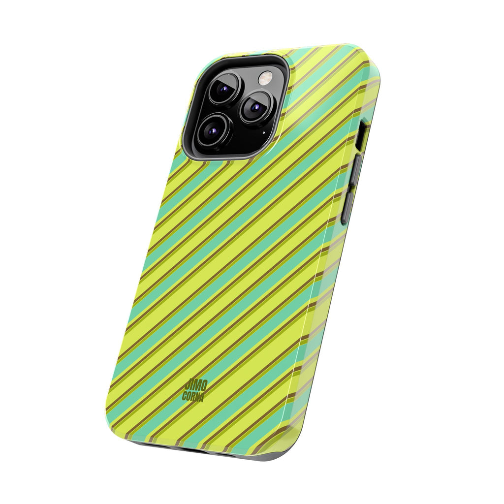 Angelina Stripes | Green - iPhone Case