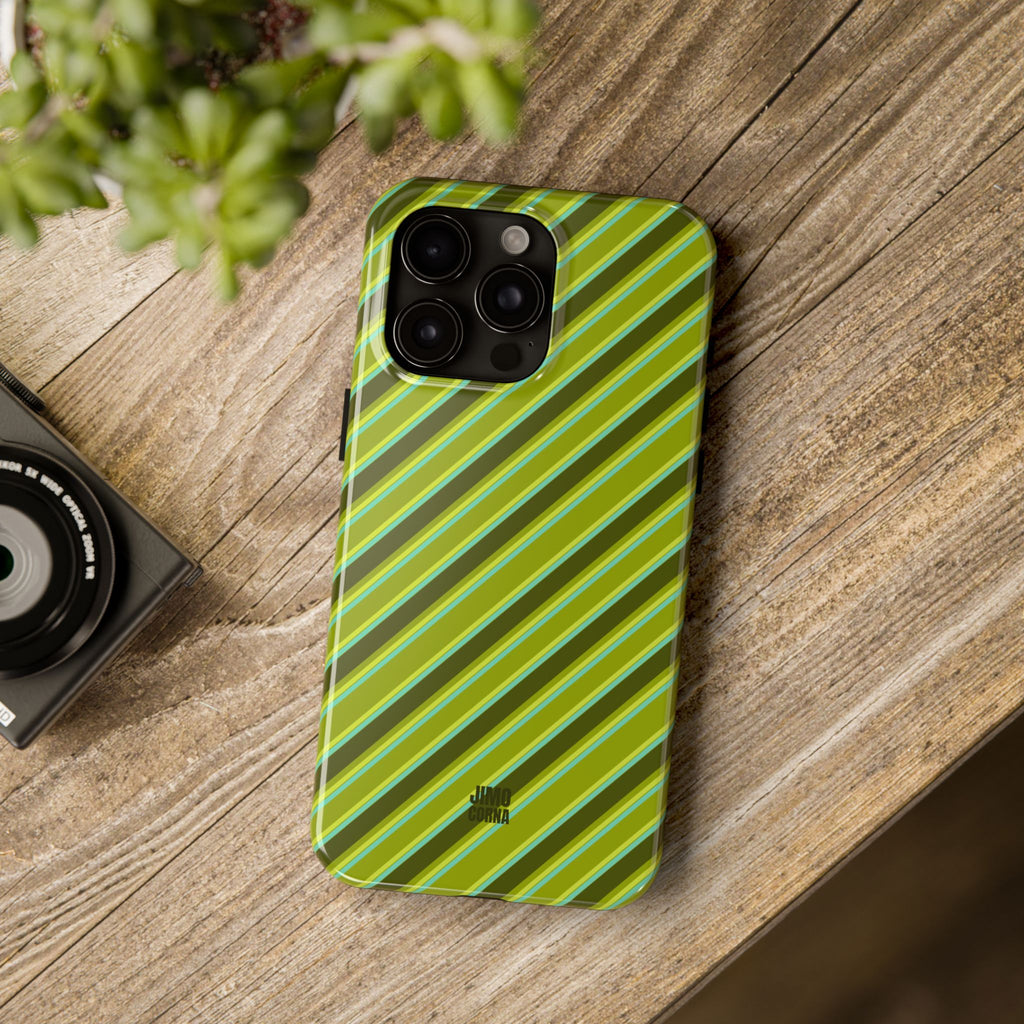 Angelina Stripes | Olive - iPhone Case
