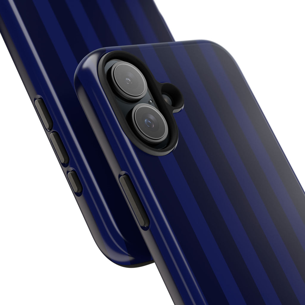 Bold Stripes iPhone Case | Navy Blue
