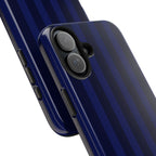 Bold Stripes iPhone Case | Navy Blue