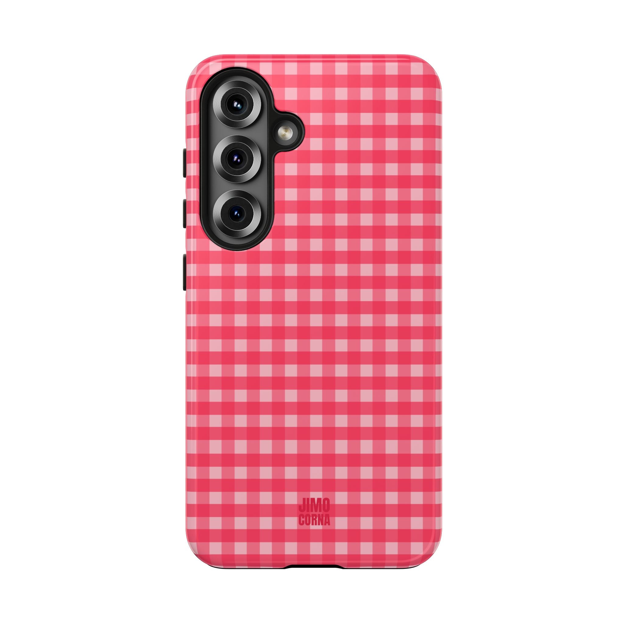 Farm Gingham Samsung Galaxy Case | Hot Pink