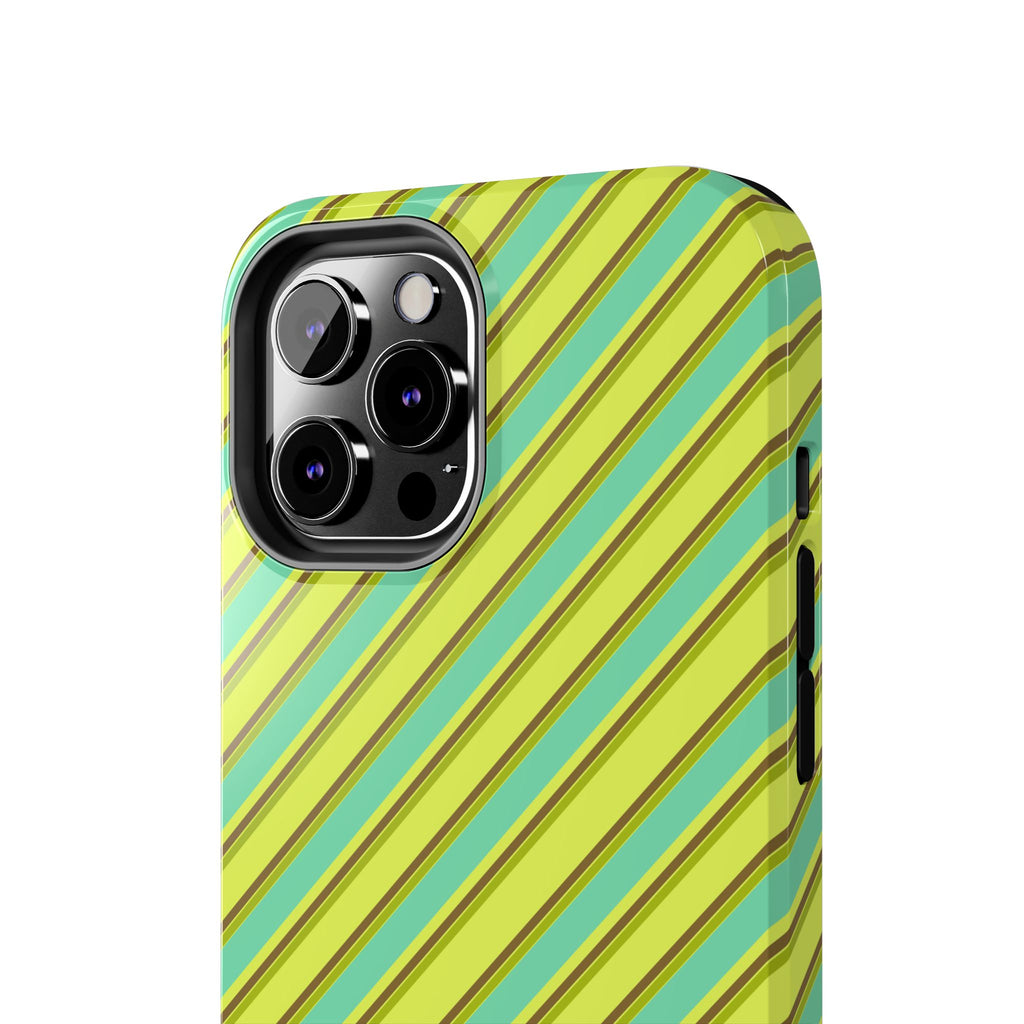 Angelina Stripes | Green - iPhone Case