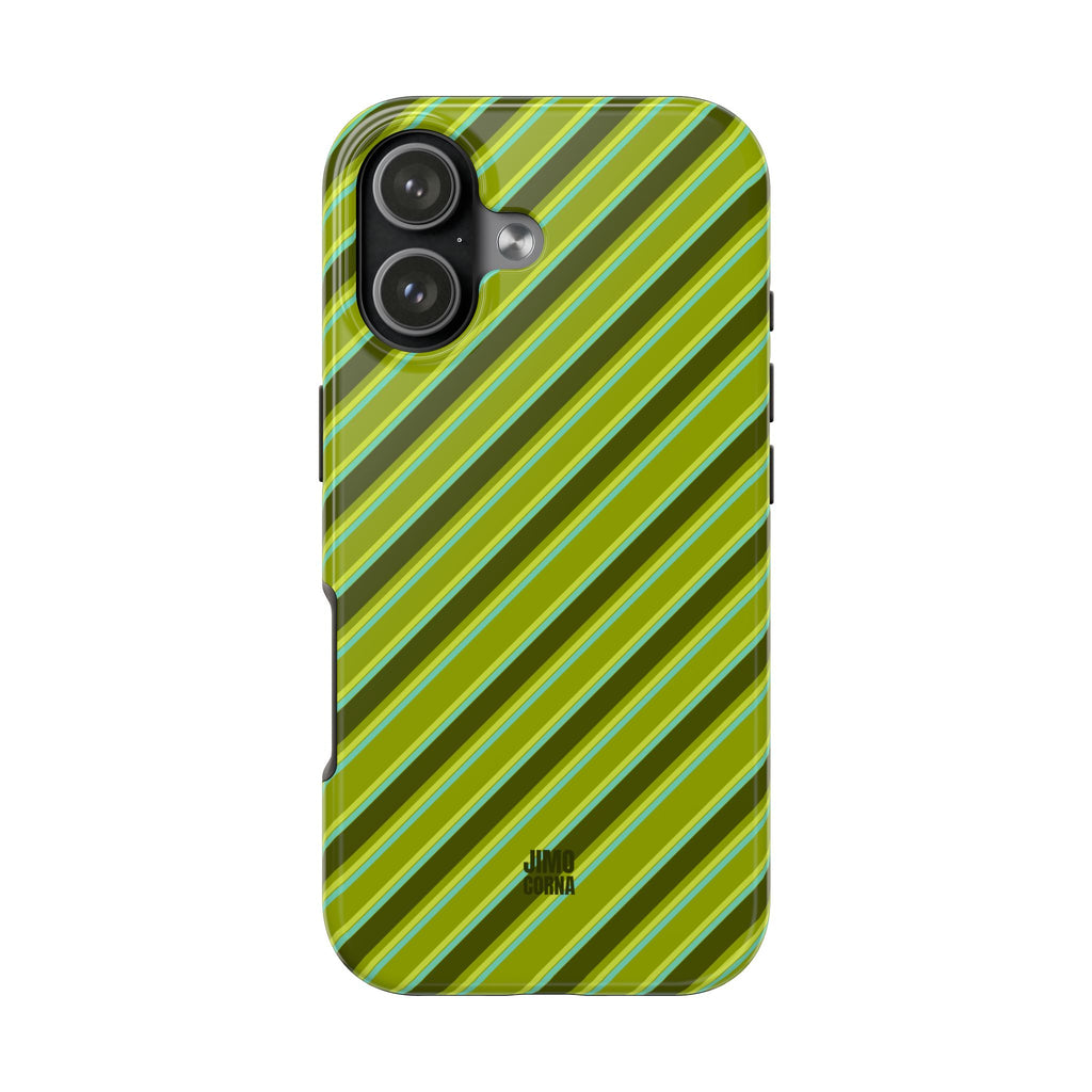 Angelina Stripes | Olive - iPhone Case