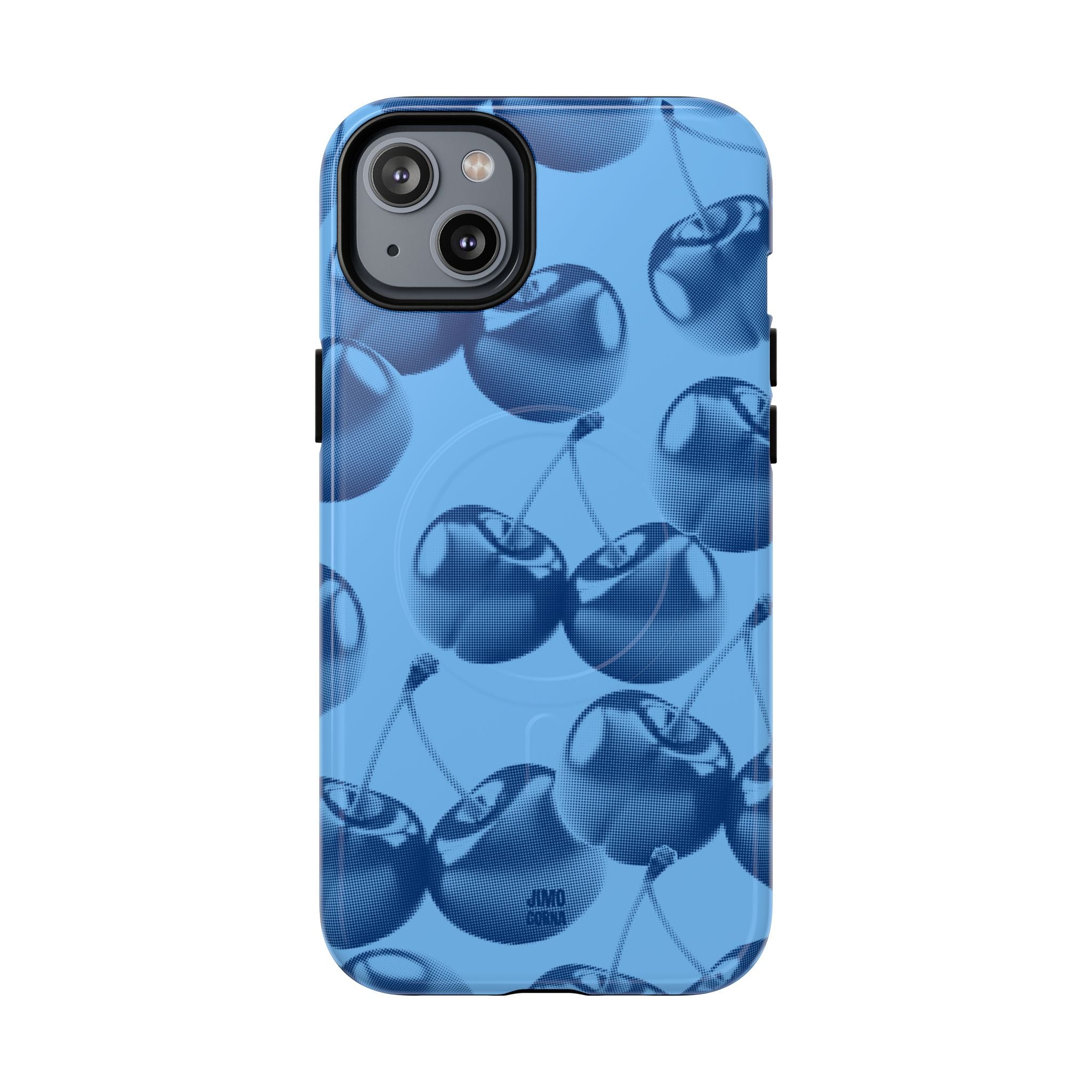 Blue Retro Cherries