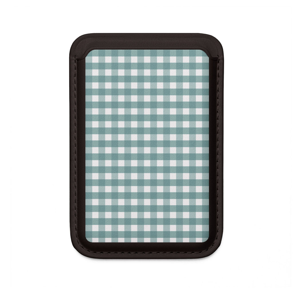 Farm Gingham Vegan MagSafe Wallet | Blue