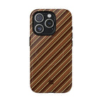 Angelina Stripes | Brown - MagSafe iPhone Case