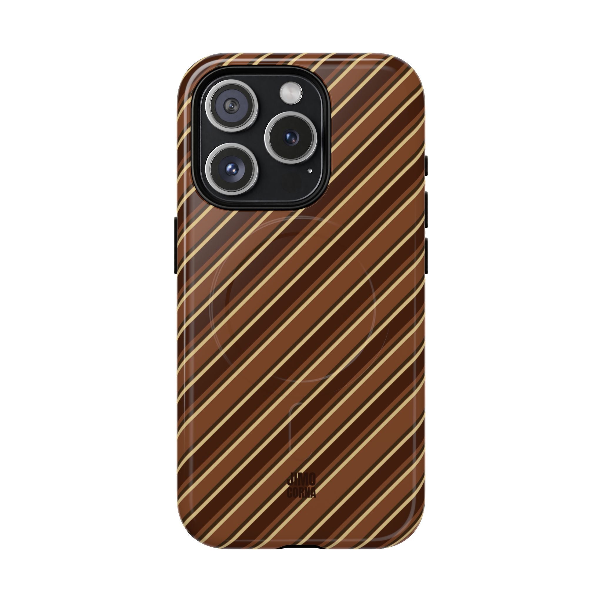 Angelina Stripes | Brown - MagSafe iPhone Case