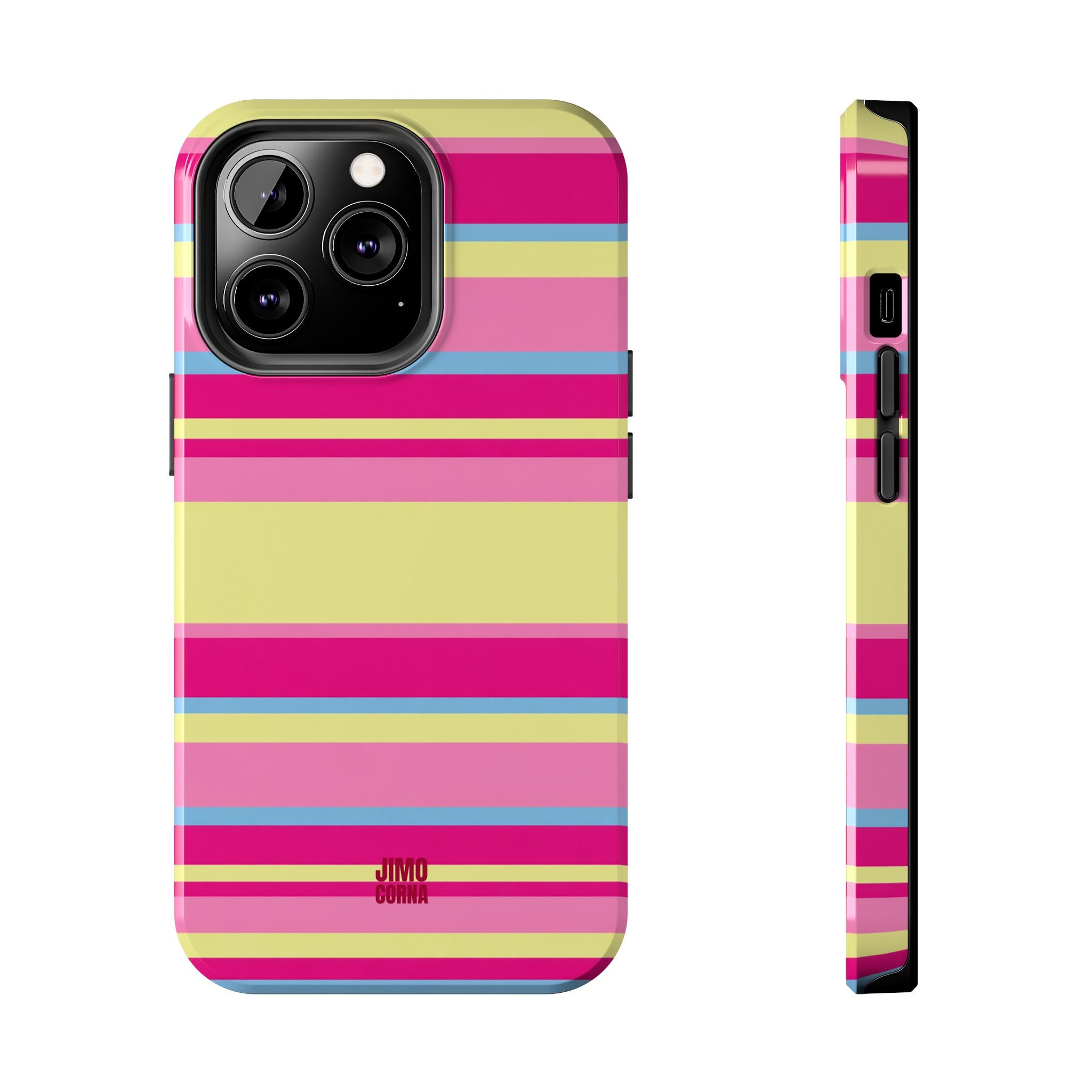 Lemonberry Stripe iPhone Case