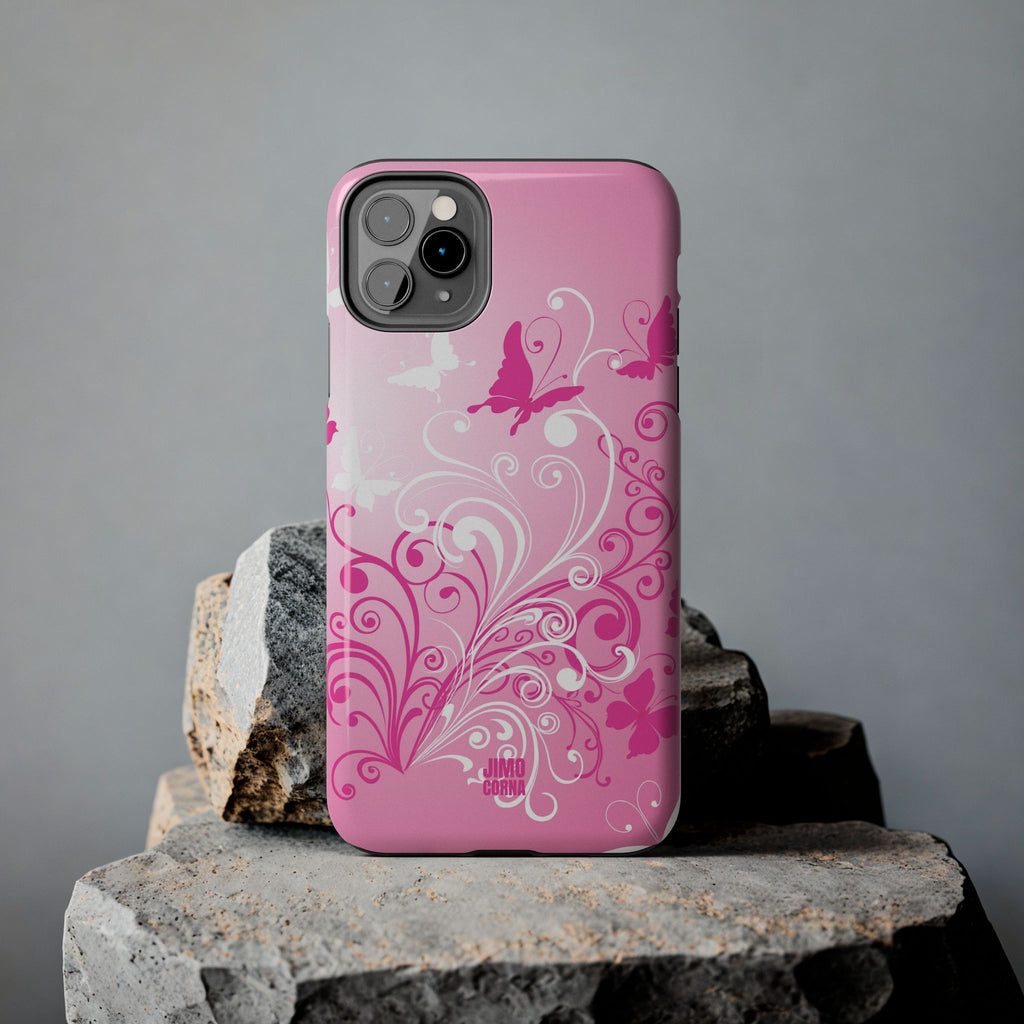 Pink Flutter Garden iPhone Case