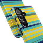 Blue Lemon Stripe Samsung Galaxy Case