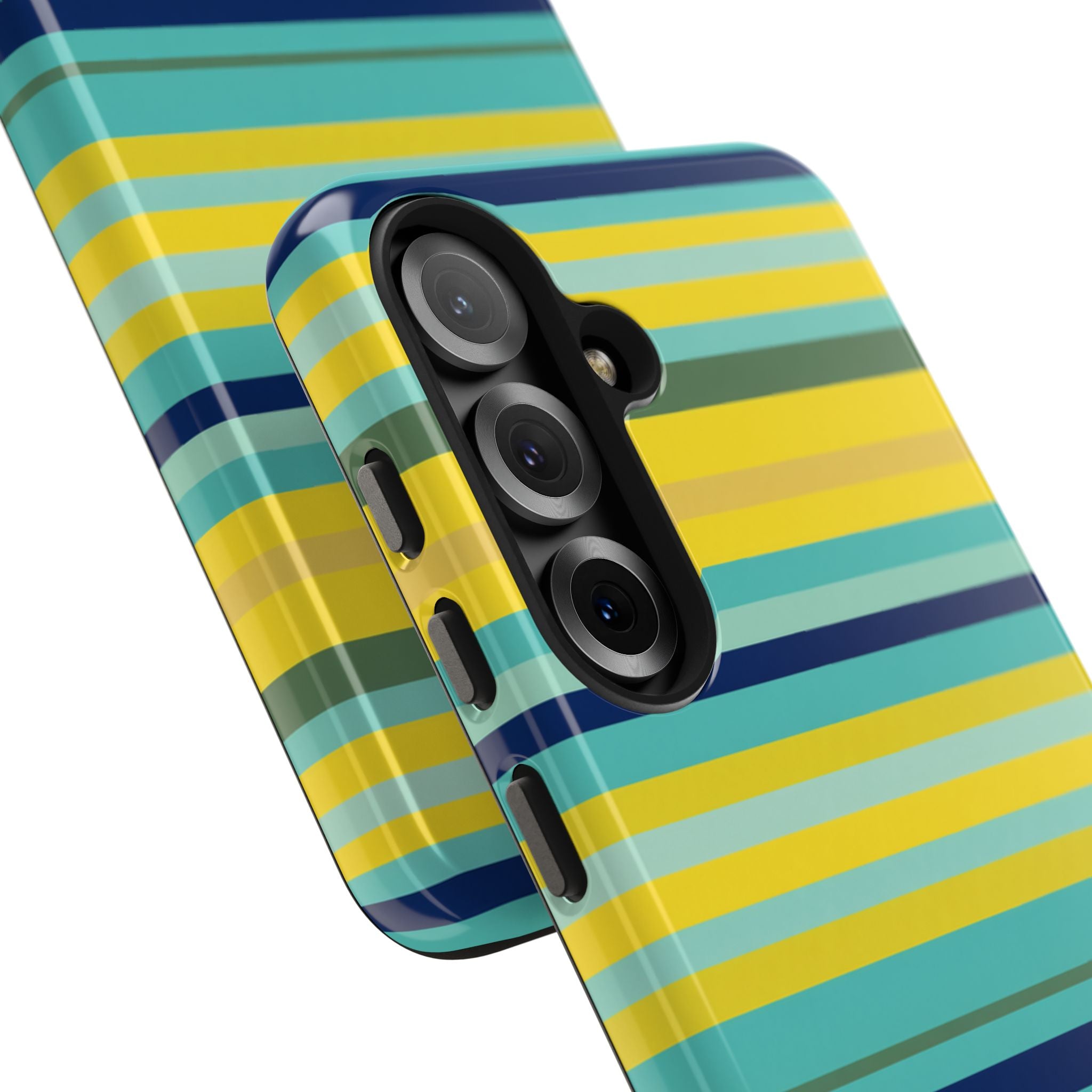 Blue Lemon Stripe Samsung Galaxy Case