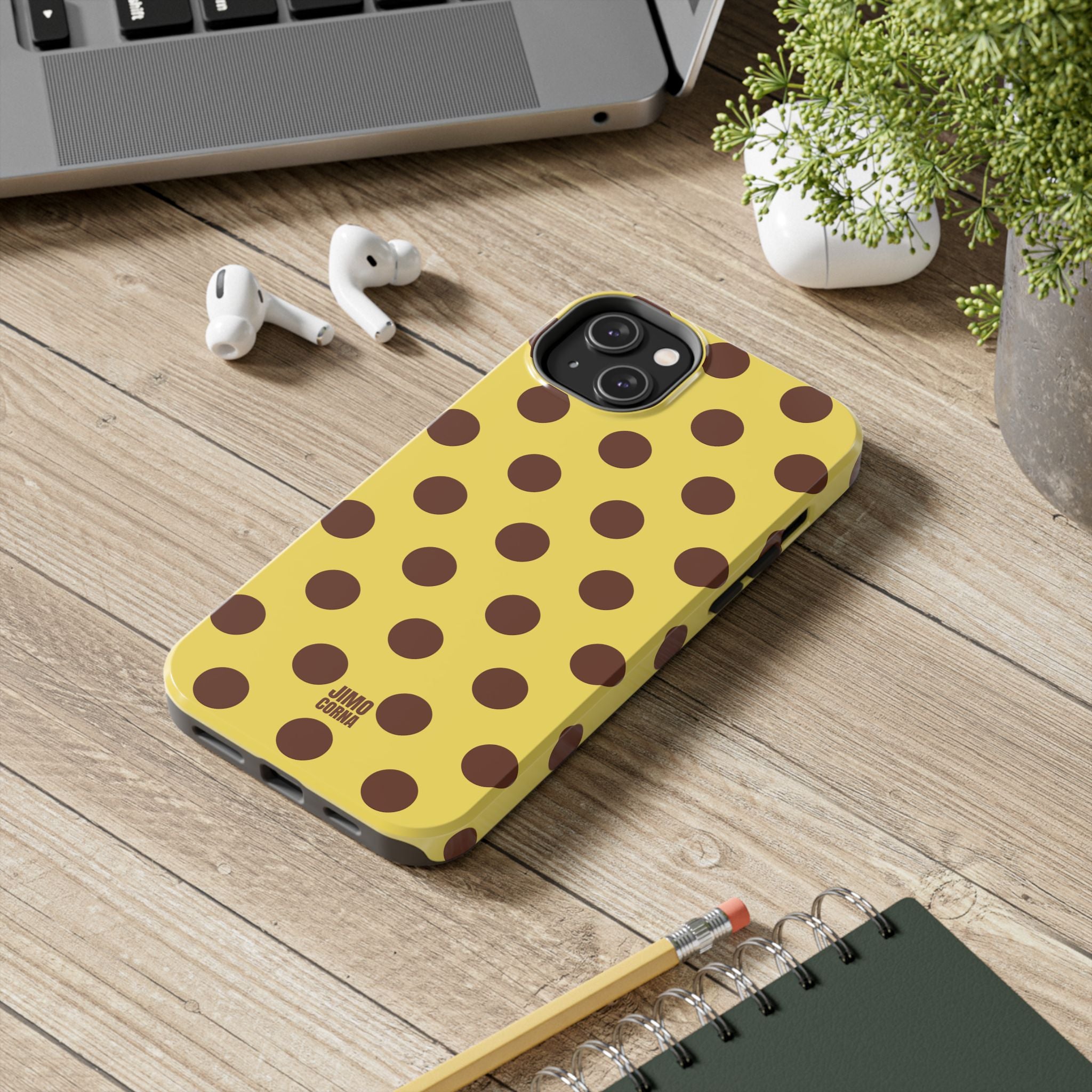 Big Polka Dot | Yellow and Brown