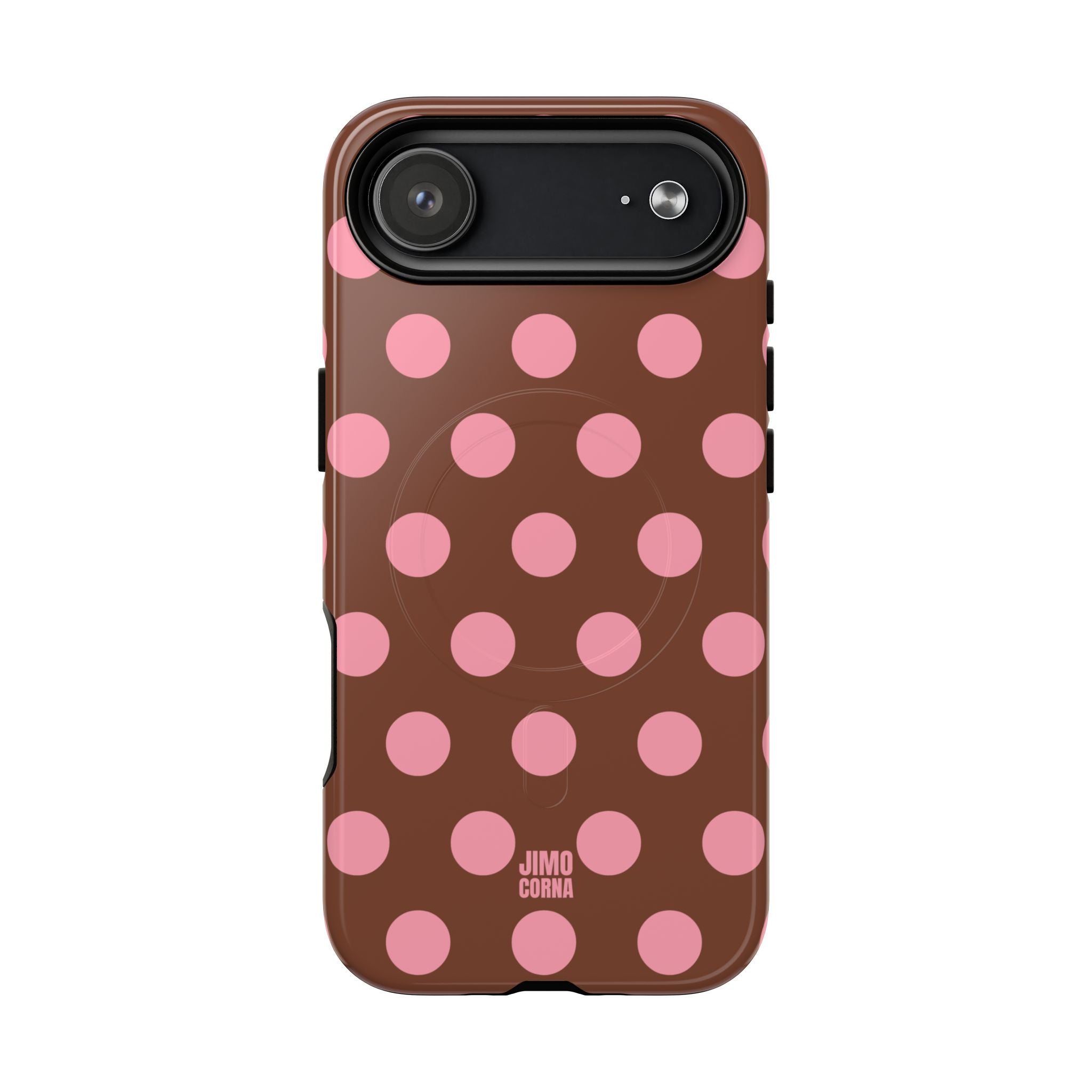 Big Polka Dot | Brown and Pink