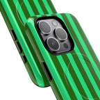 Bold Stripes MagSafe iPhone Case | Olive Green