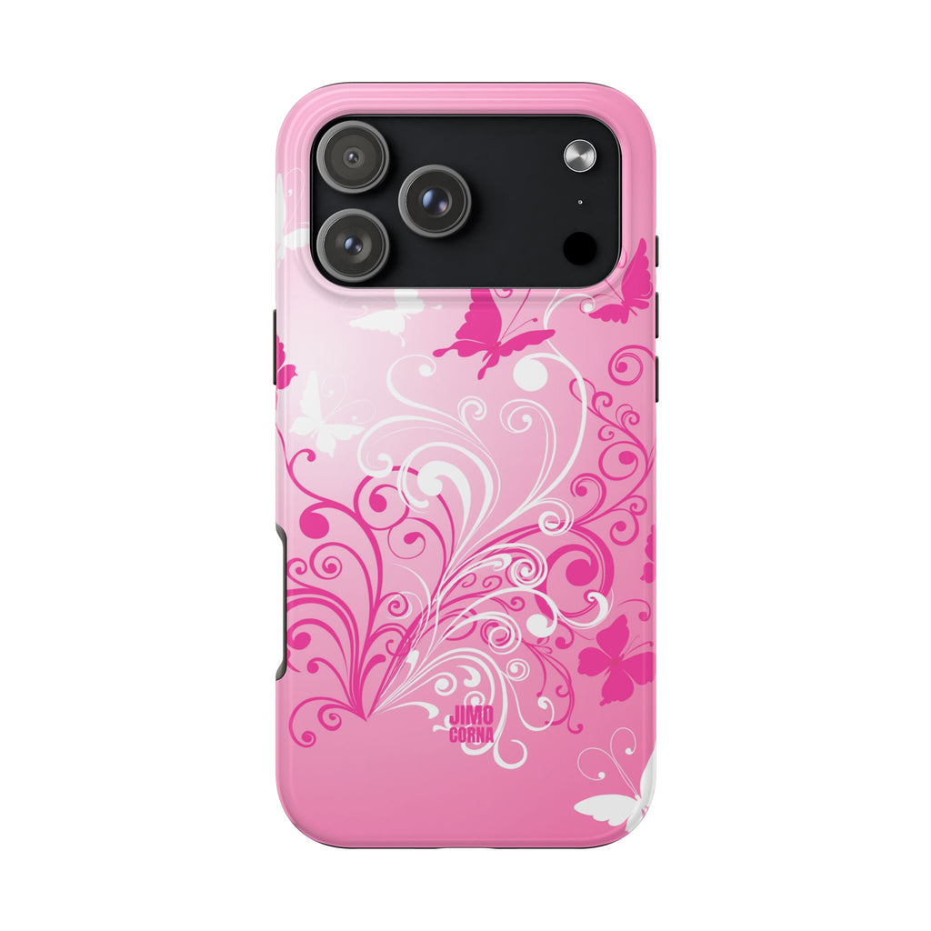 Pink Flutter Garden iPhone Case
