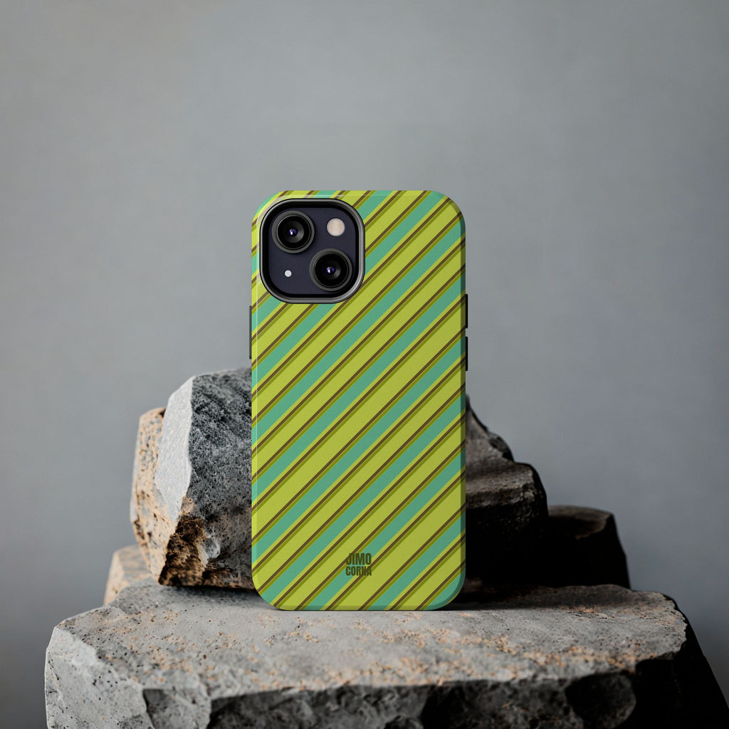 Angelina Stripes | Green - iPhone Case