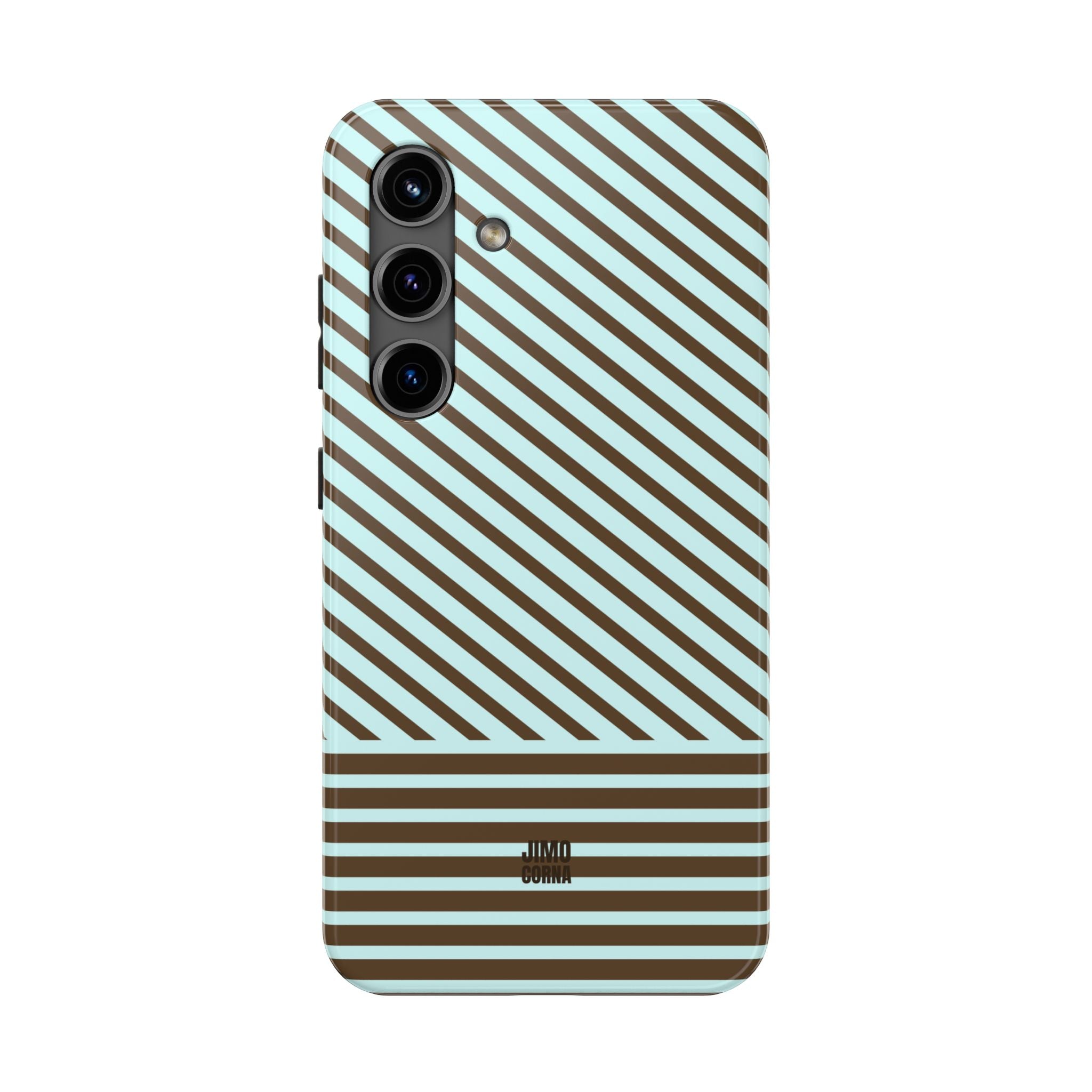 Asymmetrical Lines Samsung Galaxy Case | Blue and Brown