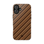 Angelina Stripes | Brown - iPhone Case