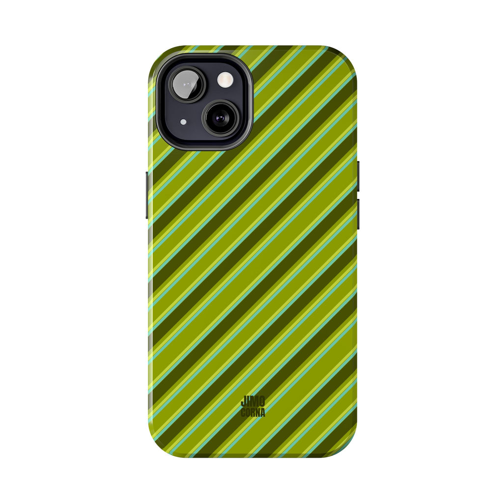 Angelina Stripes | Olive - iPhone Case