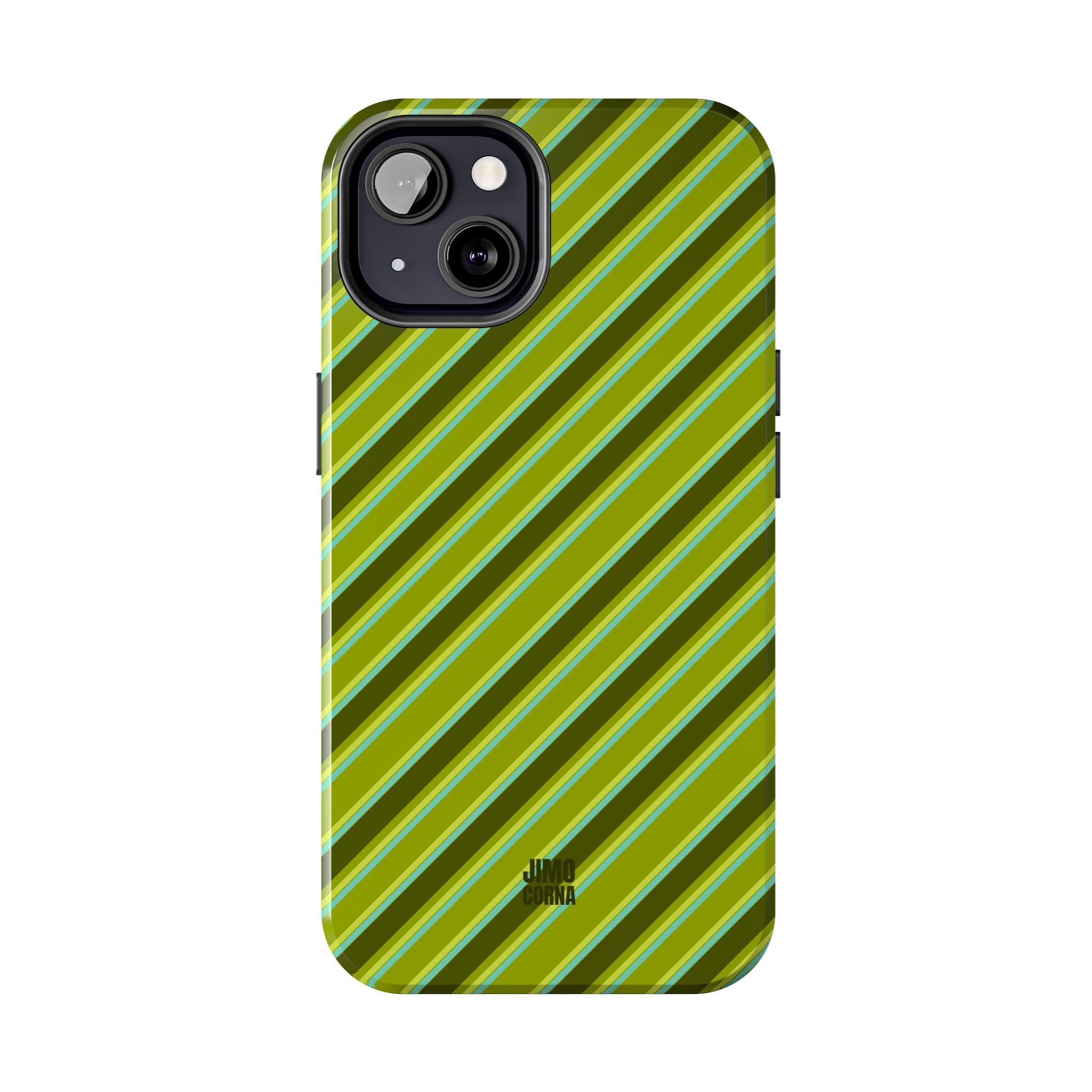Angelina Stripes | Olive - iPhone Case