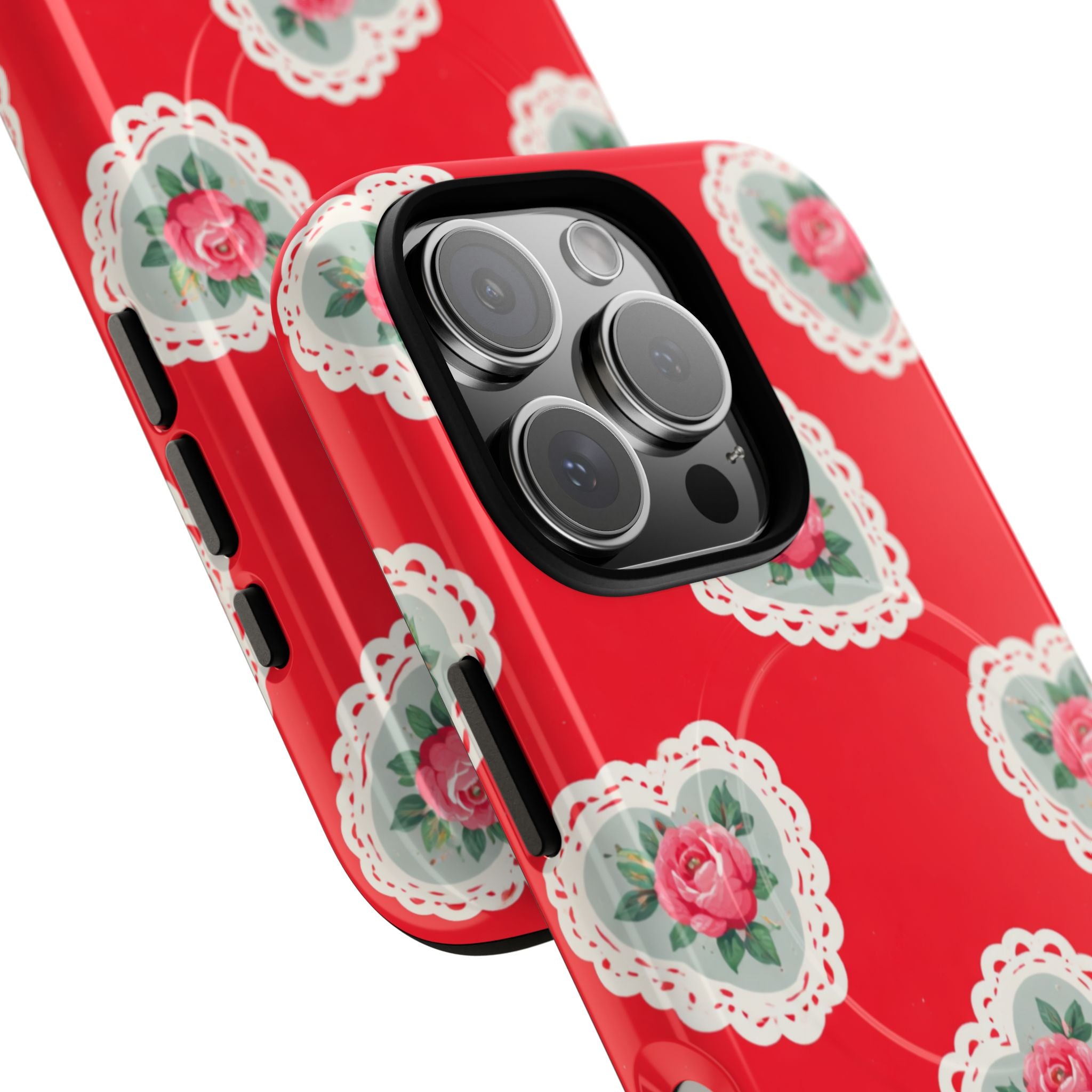 Rosy Lace MagSafe iPhone Case