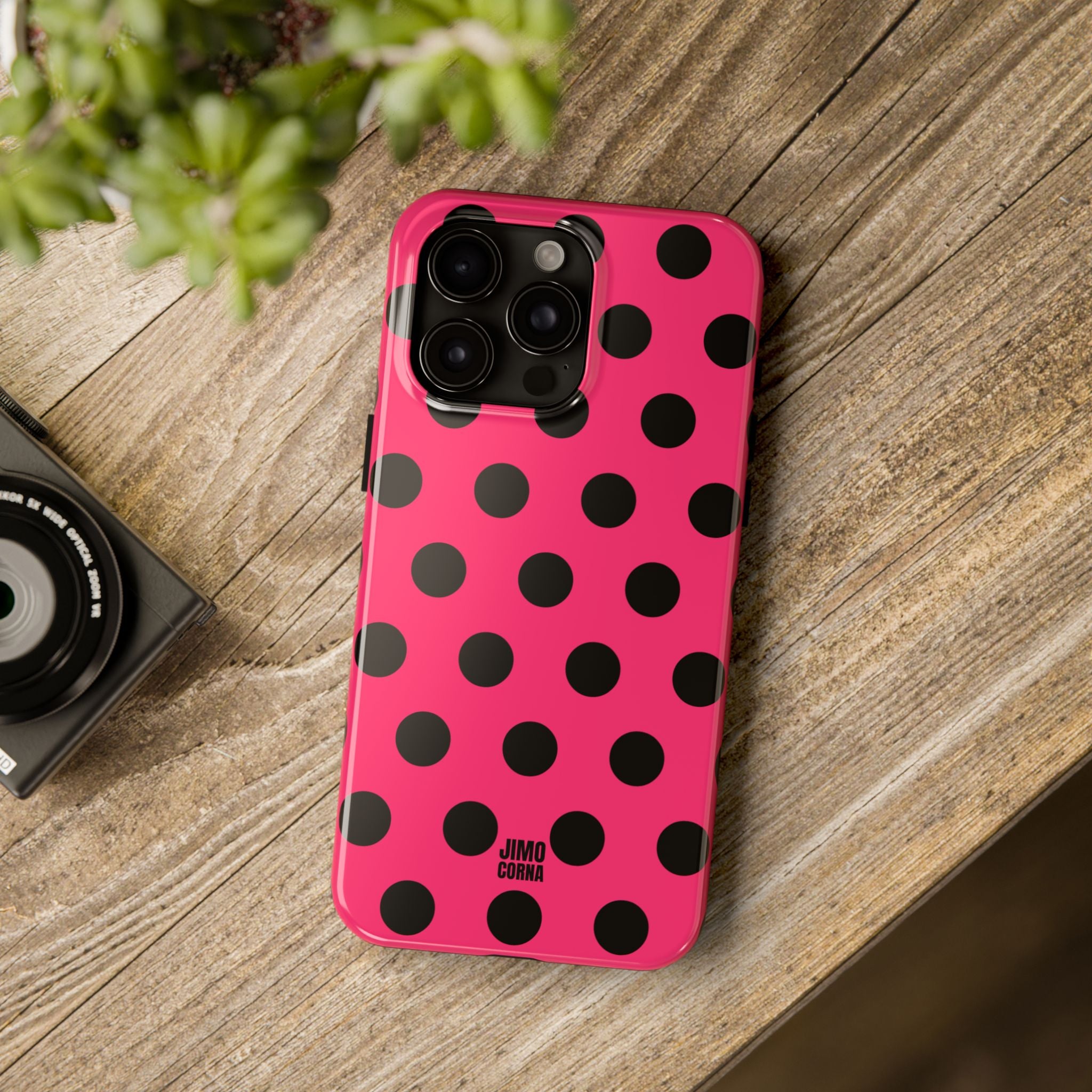 Big Polka Dot | Hot Pink and Black