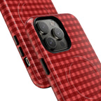 Farm Gingham MagSafe iPhone Case | Red