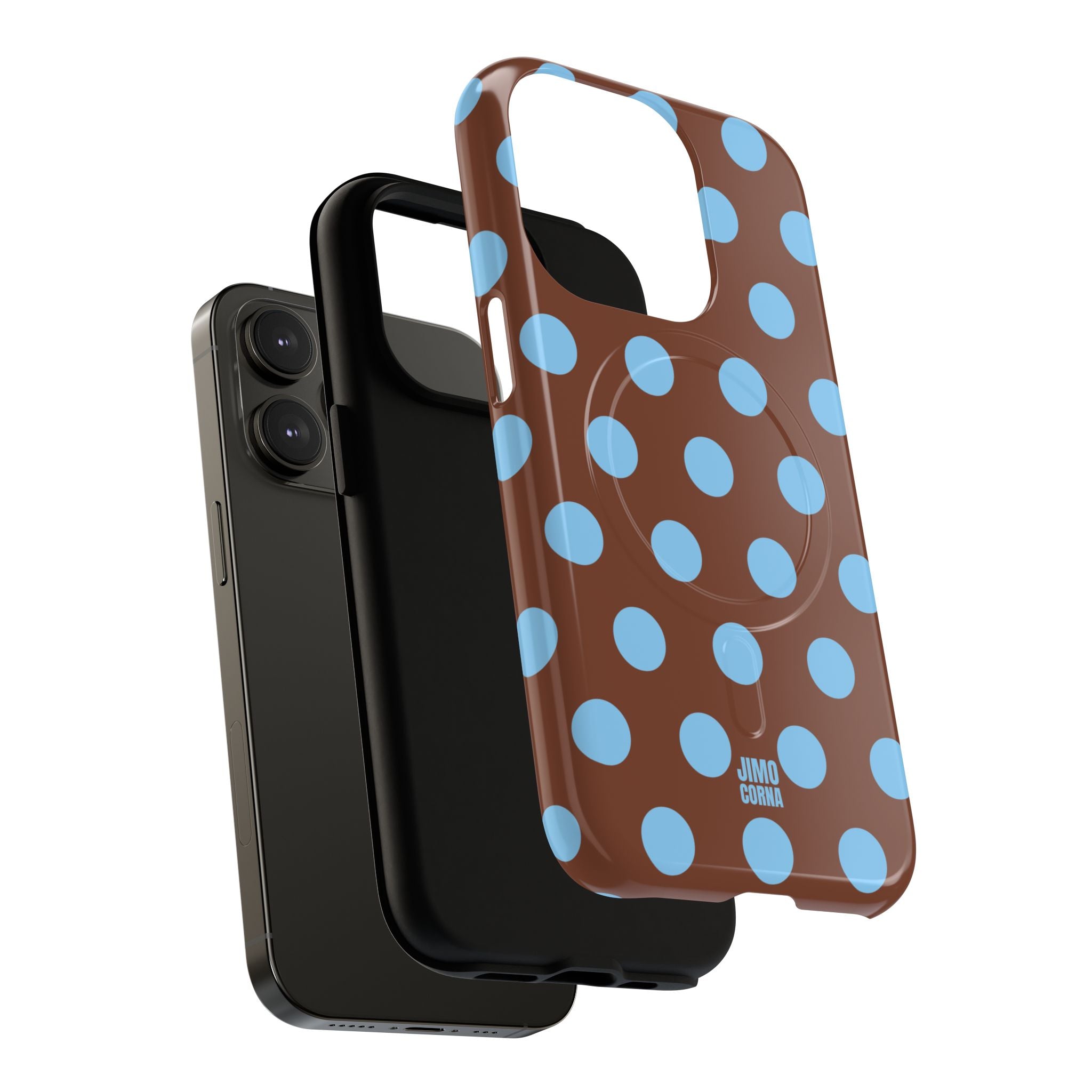 Big Polka Dot | Brown and Blue
