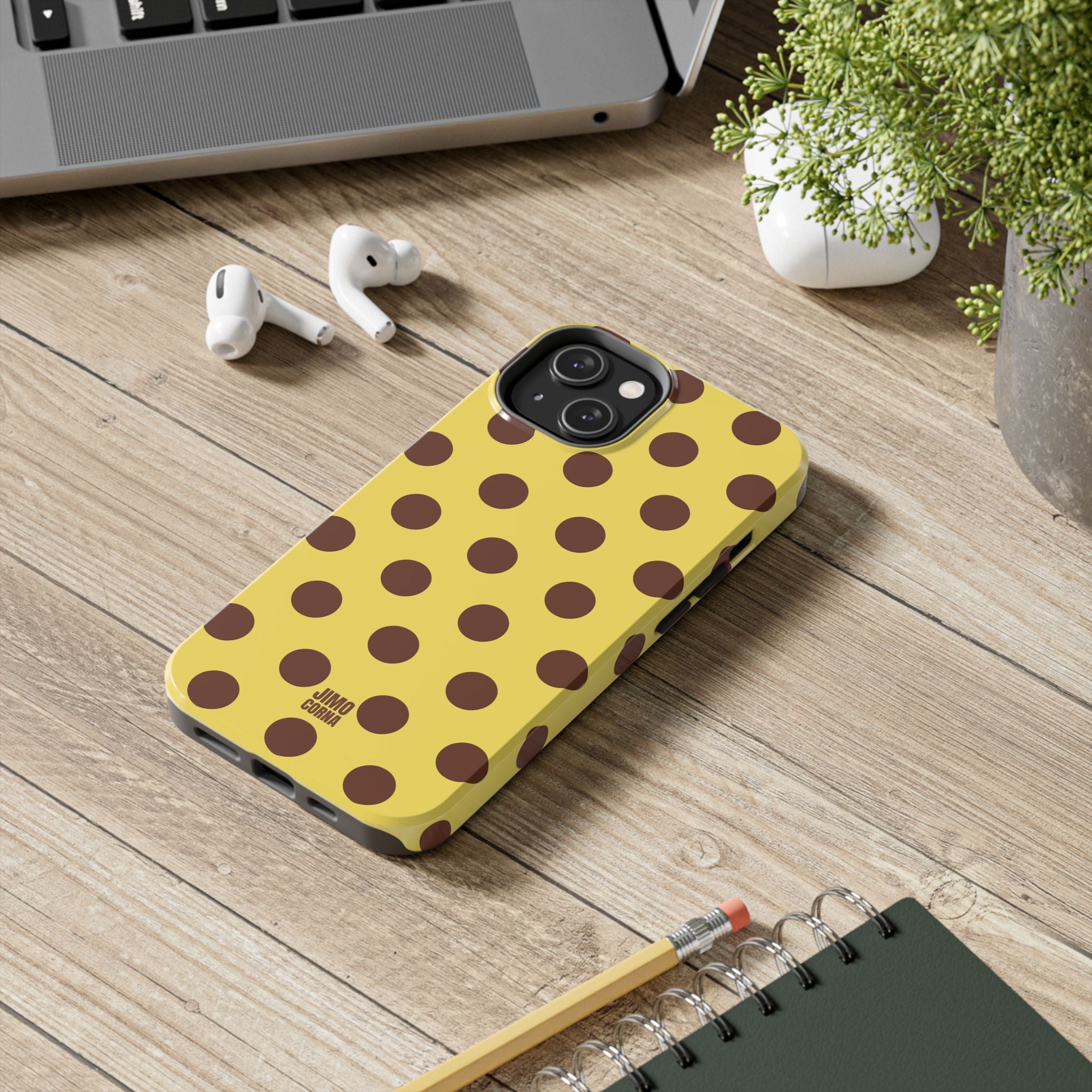 Big Polka Dot | Yellow and Brown