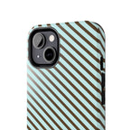 Asymmetrical Lines iPhone Case | Blue and Brown