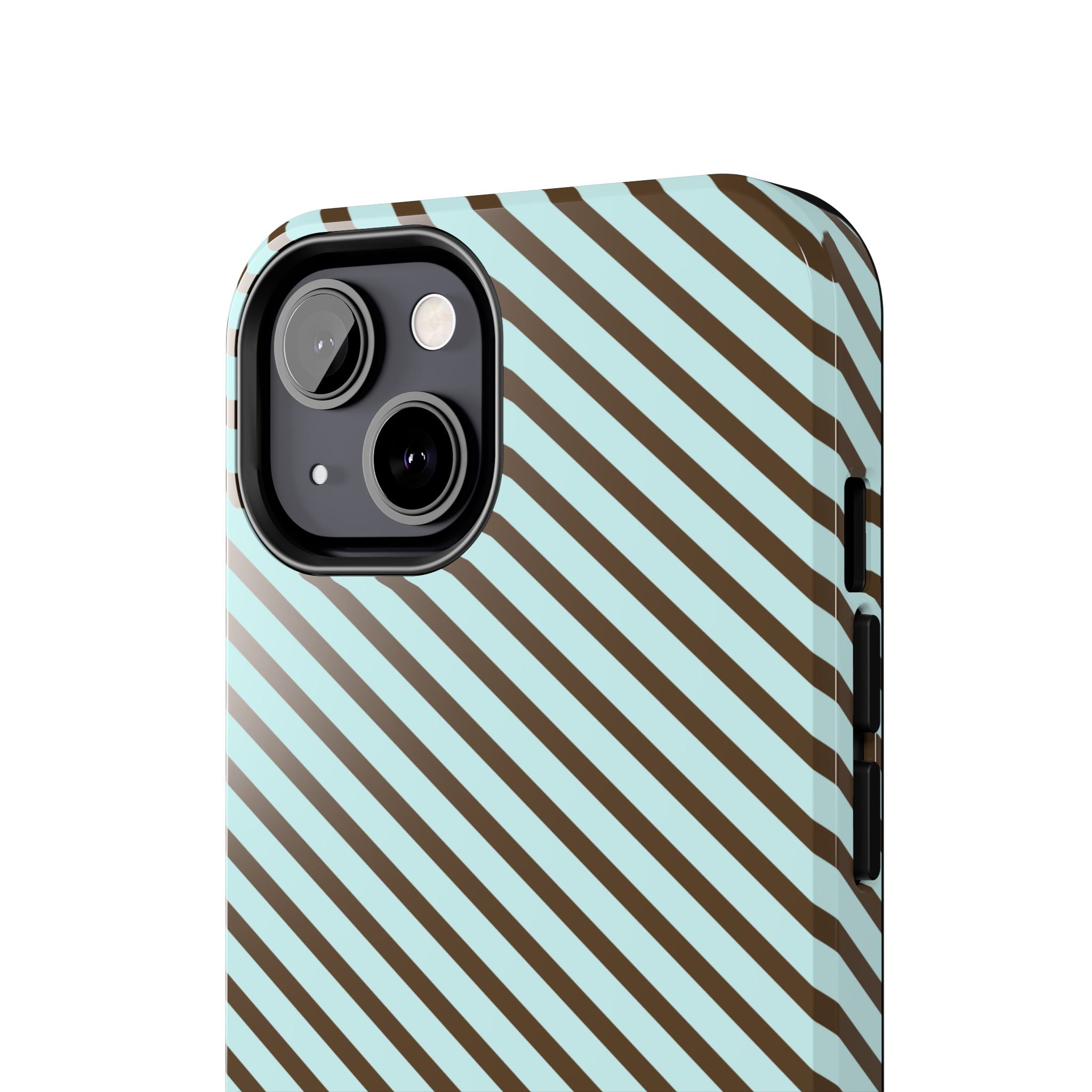 Asymmetrical Lines iPhone Case | Blue and Brown