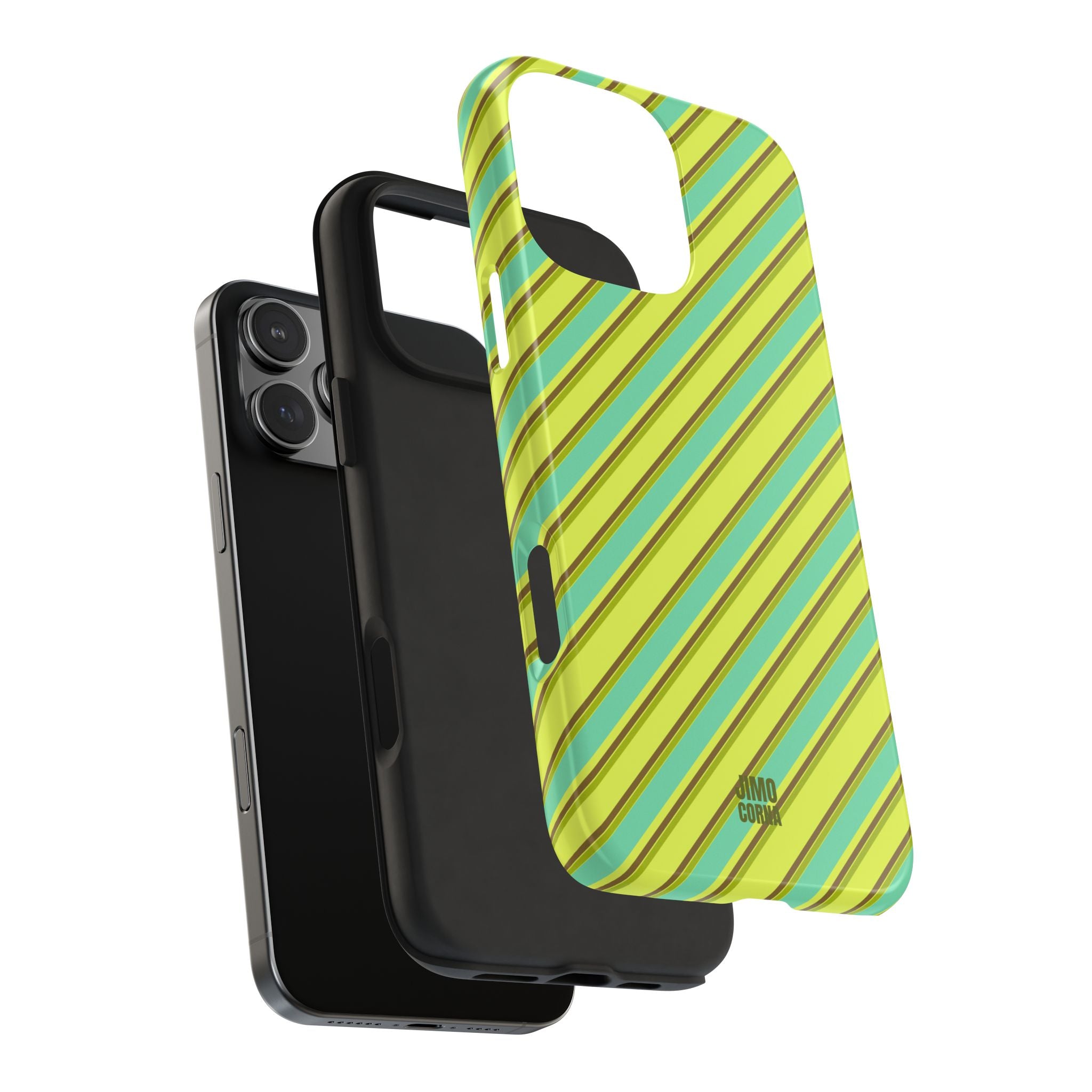Angelina Stripes | Green - iPhone Case