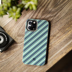 Angelina Stripes | Blue - iPhone Case