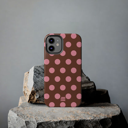 Big Polka Dot | Brown and Pink