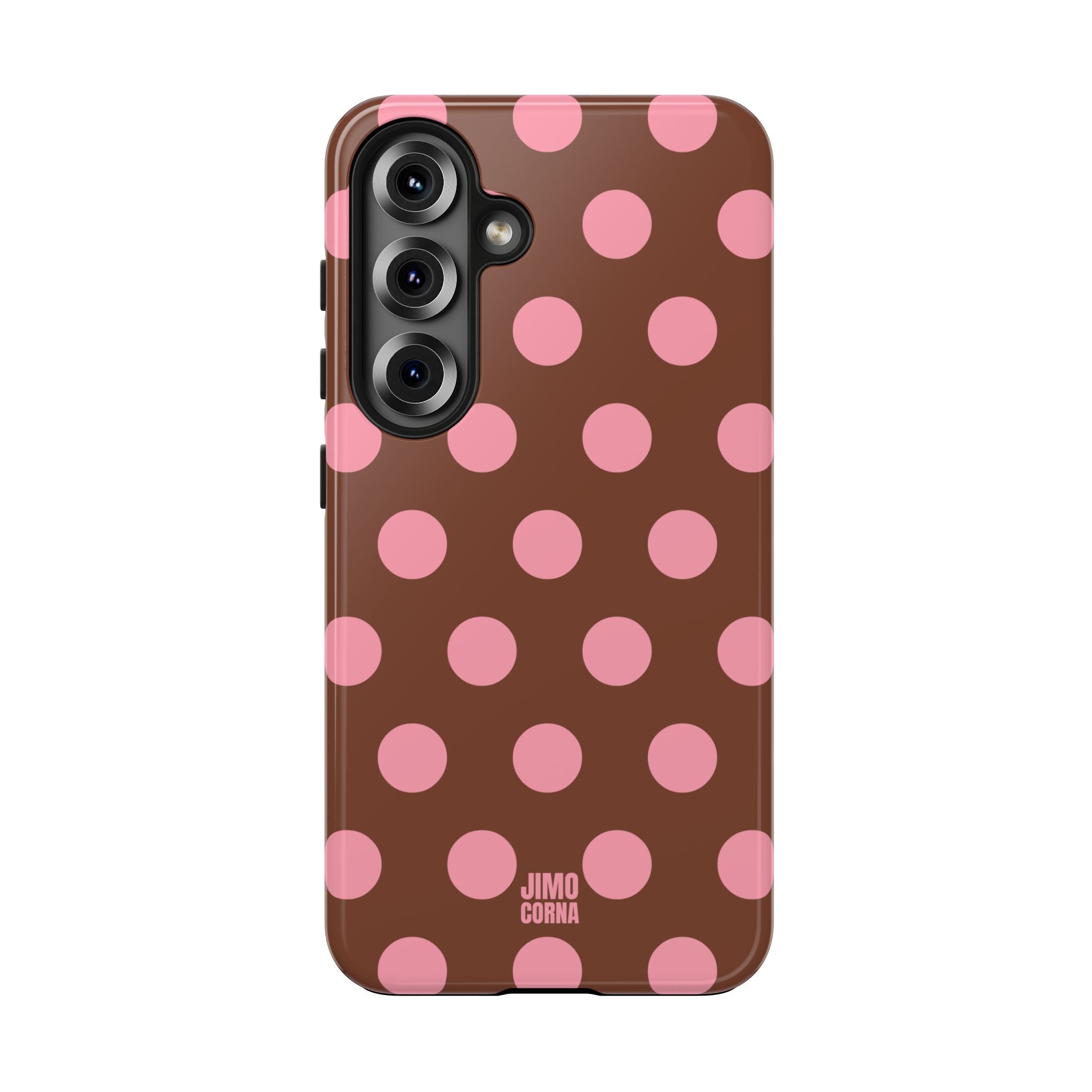 Big Polka Dot | Brown and Pink