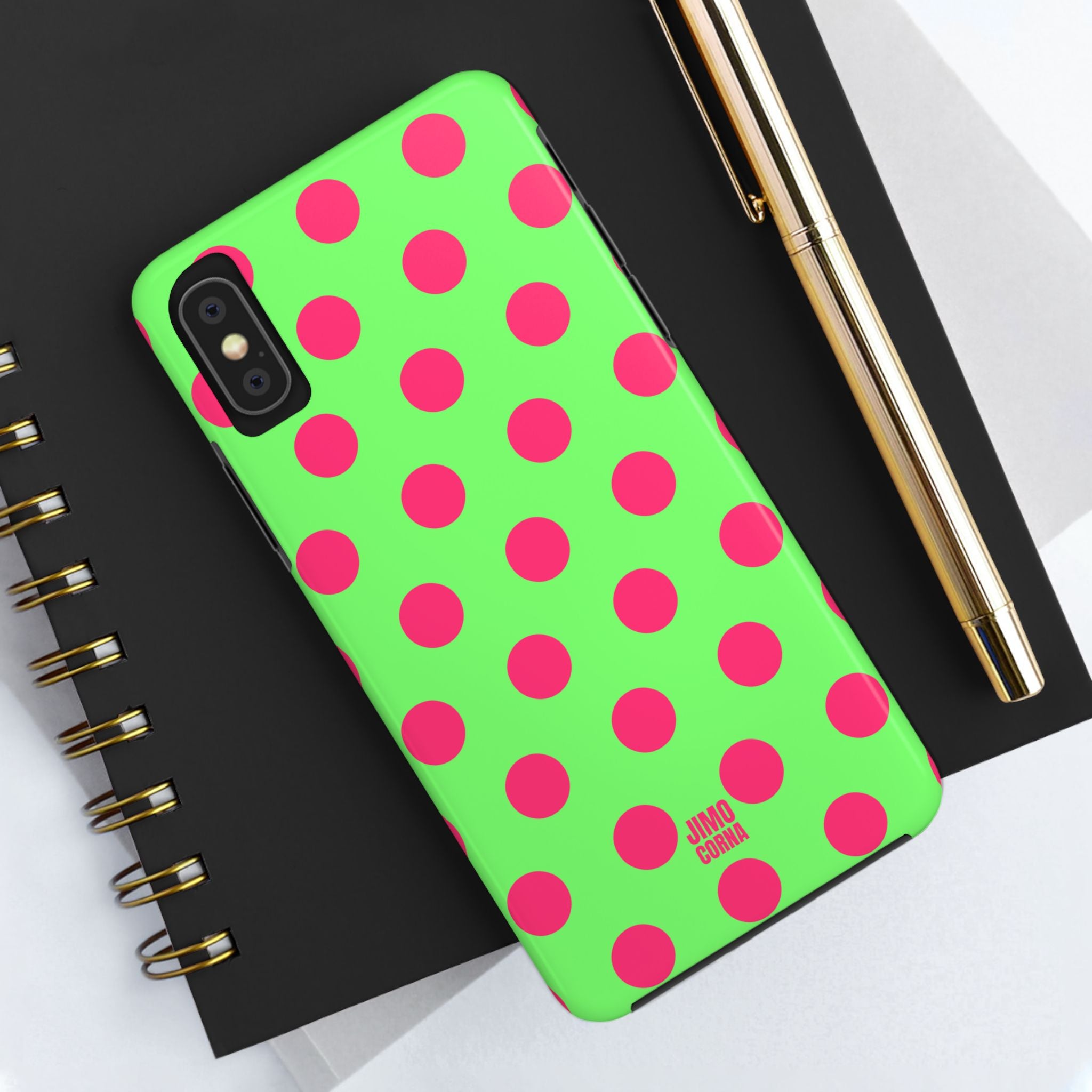 Big Polka Dot | Green and Pink