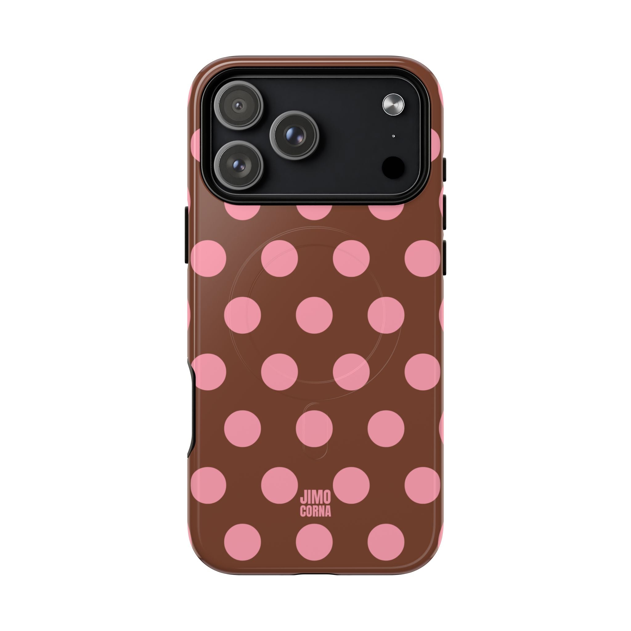 Big Polka Dot | Brown and Pink