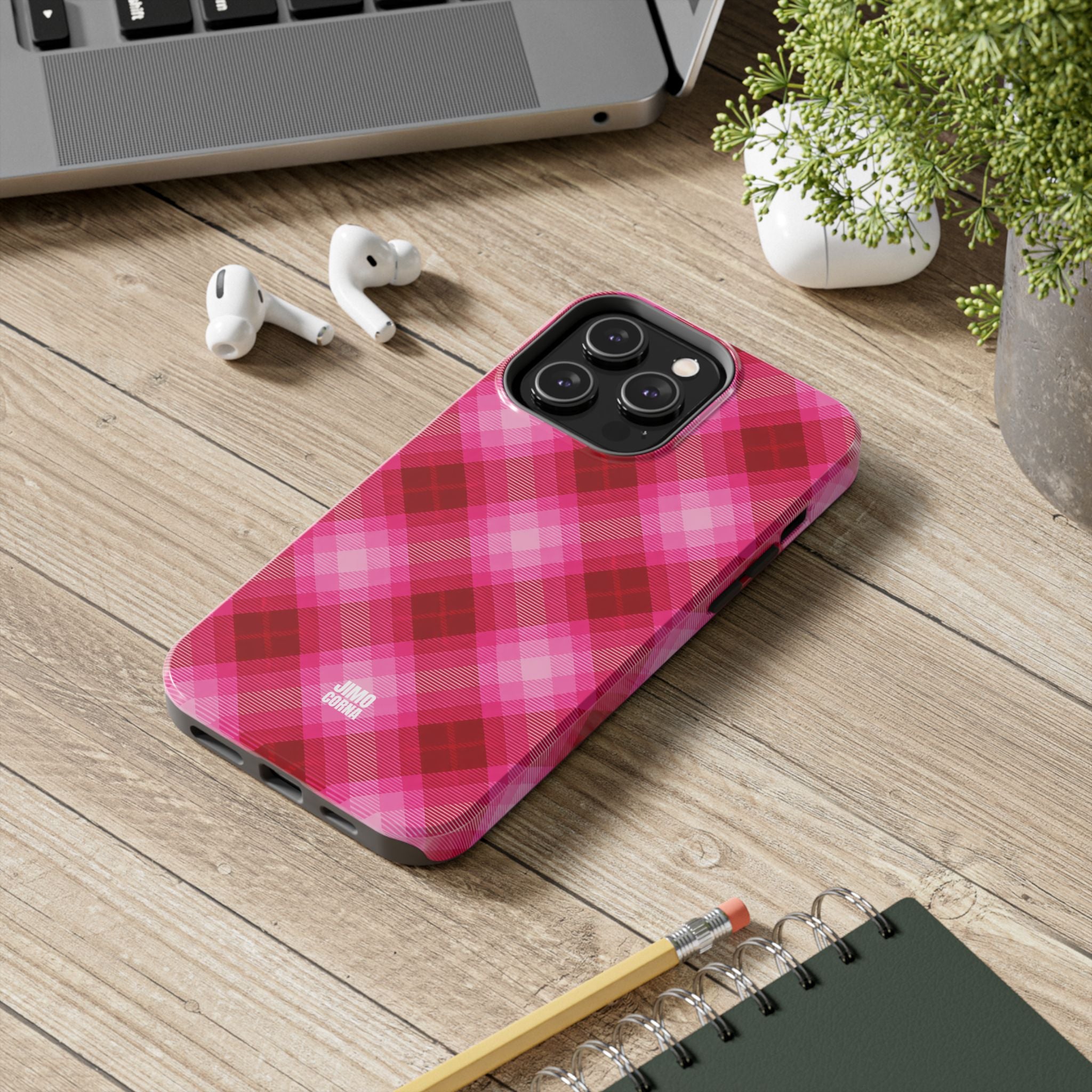 Pink Picnic Plaid iPhone Case