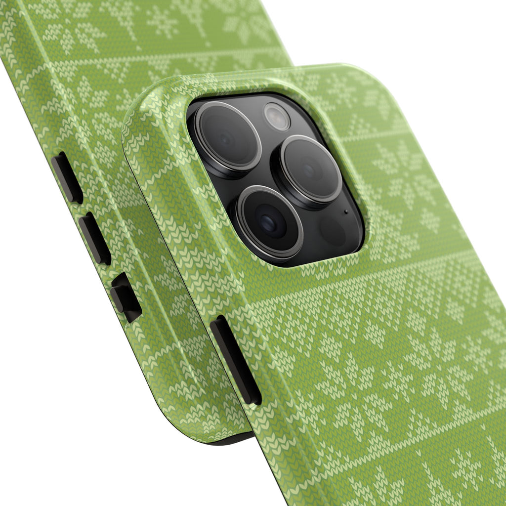 Holiday Knit | Green iPhone Case