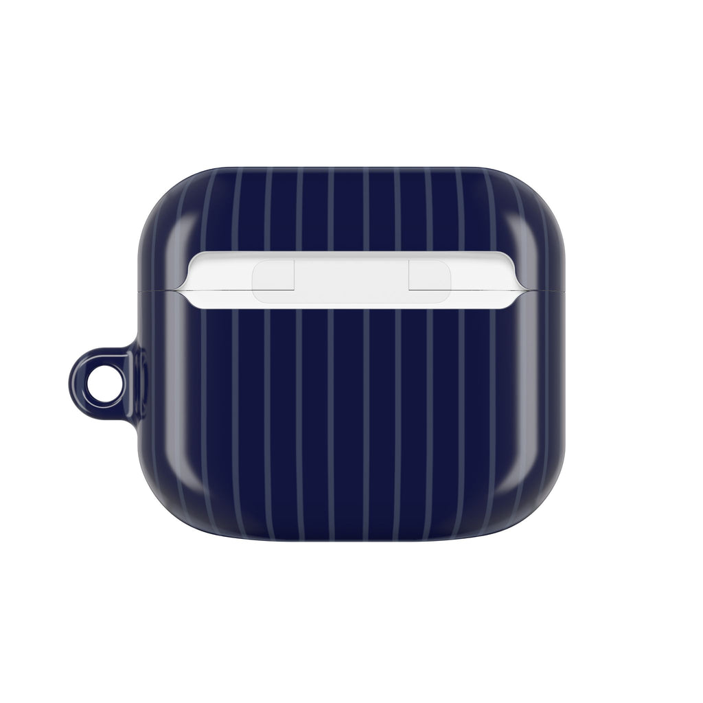 Navy Blue Soft Stripes AirPods Case