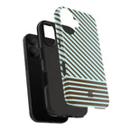 Asymmetrical Lines iPhone Case | Blue and Brown