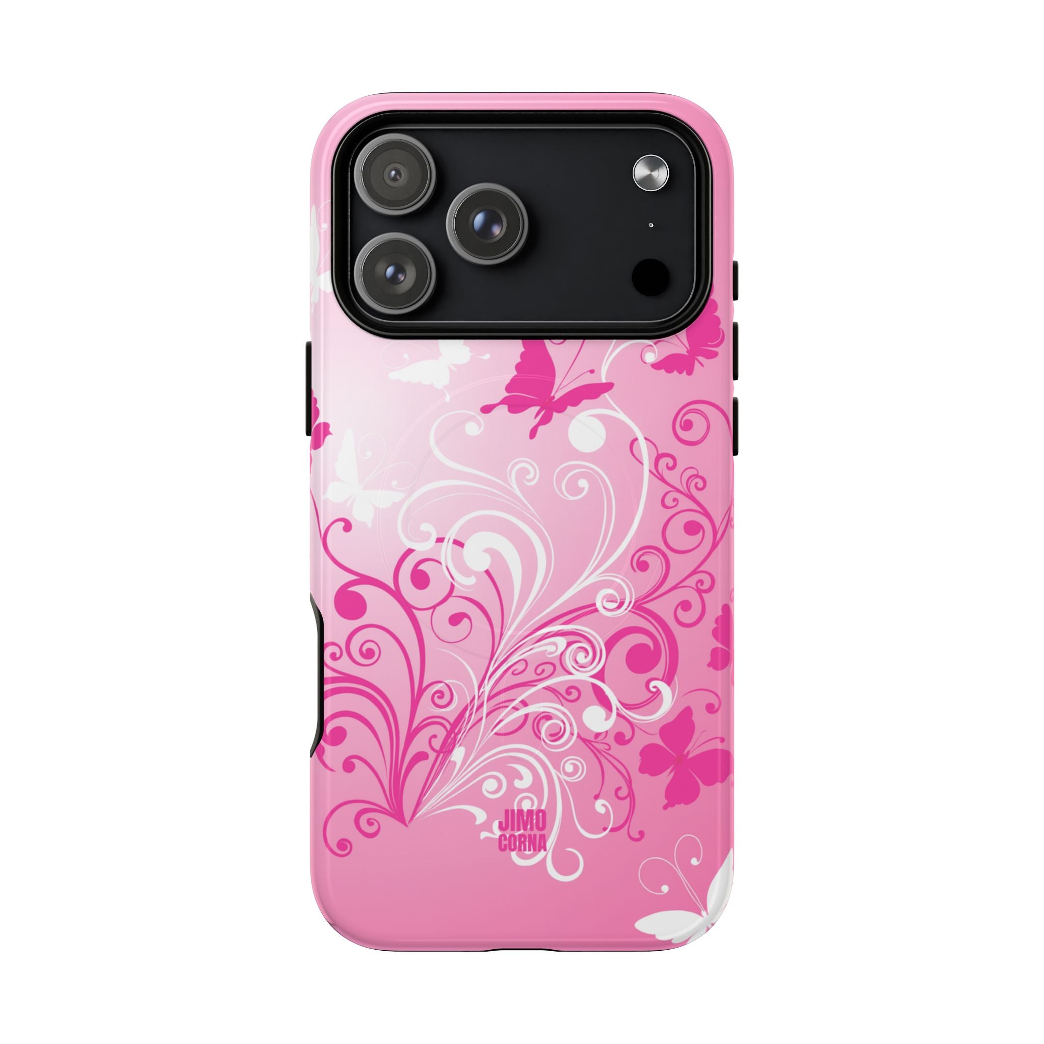 Pink Flutter Garden MagSafe iPhone Case