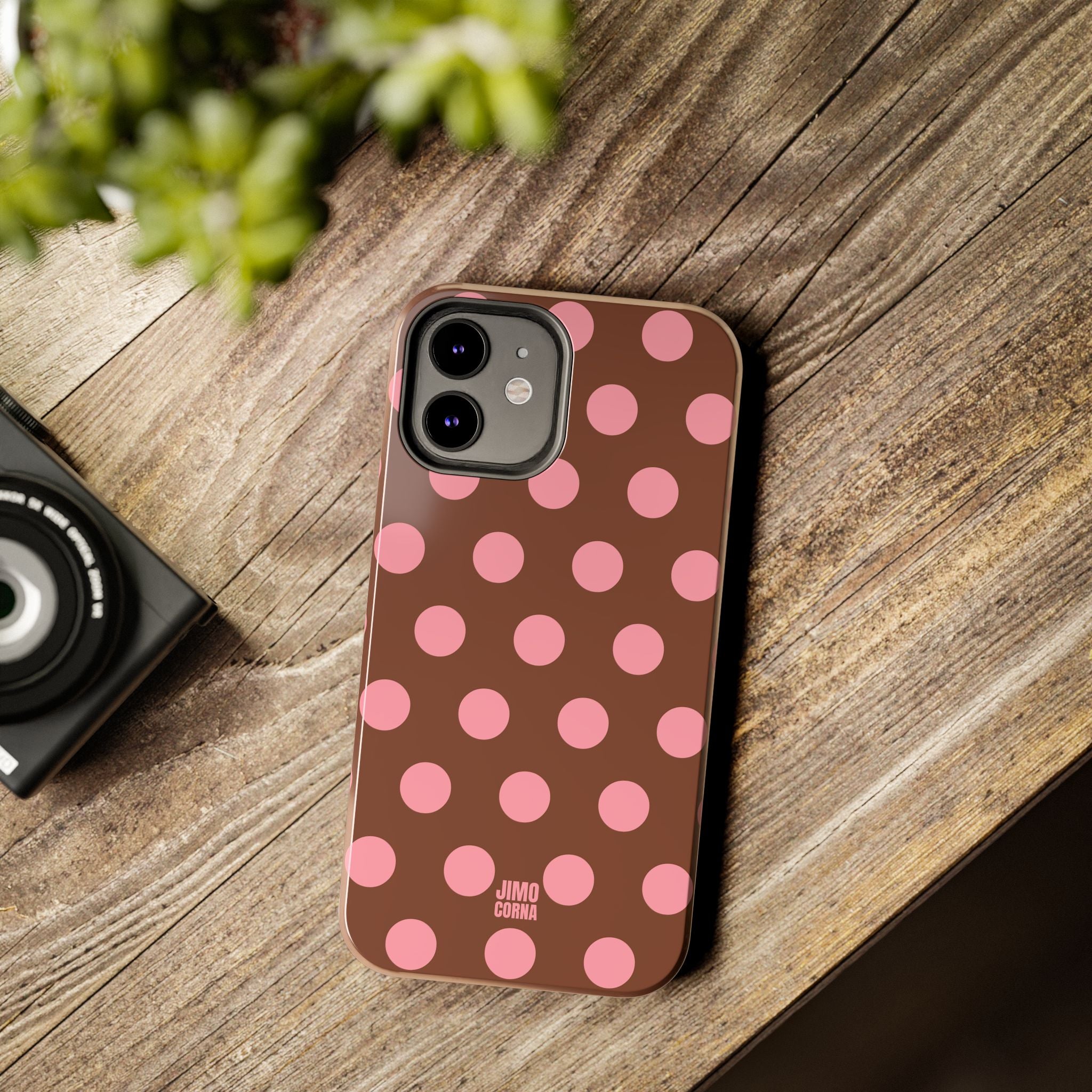Big Polka Dot | Brown and Pink