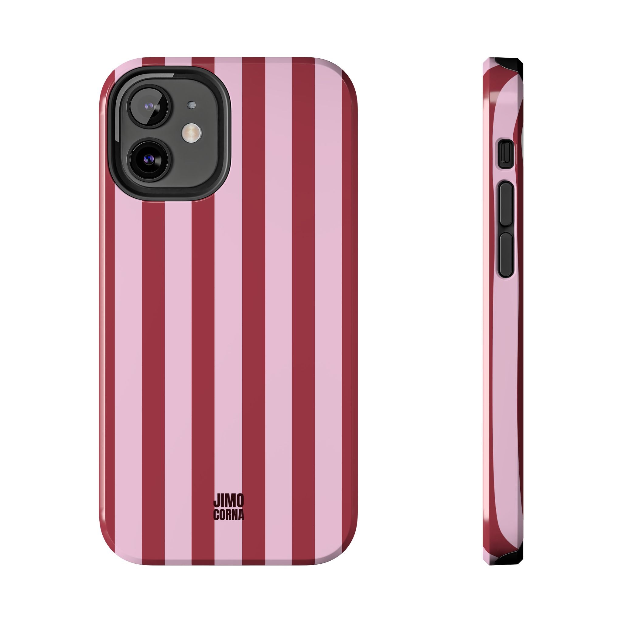 Bold Stripes iPhone Case | Pink and Red