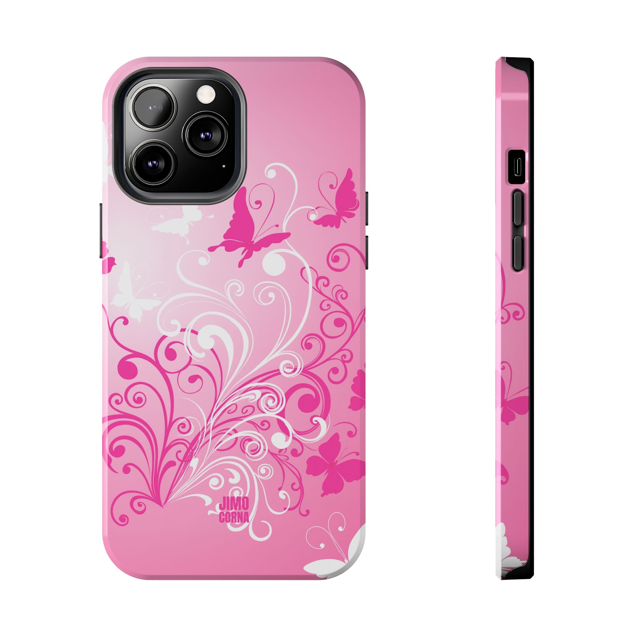 Pink Flutter Garden iPhone Case