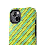 Angelina Stripes | Green - iPhone Case