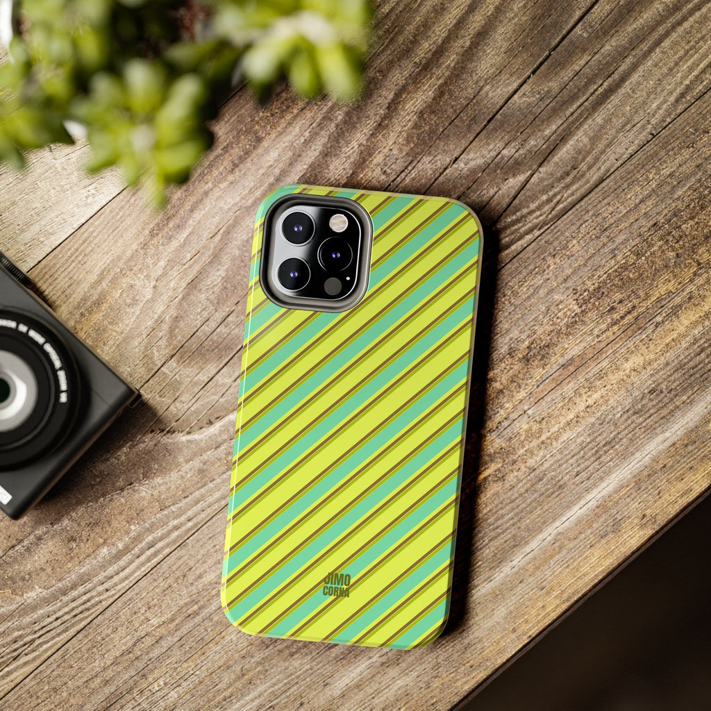 Angelina Stripes | Green - iPhone Case