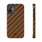 Angelina Stripes | Brown - iPhone Case
